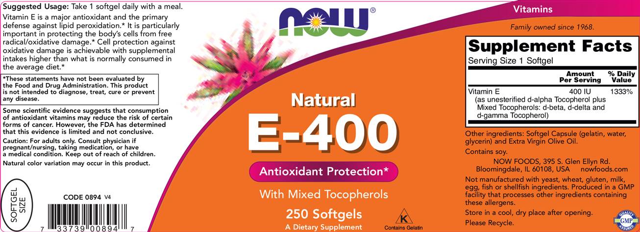 Vitamin E -400 IU MT - 250 Gelkapseln