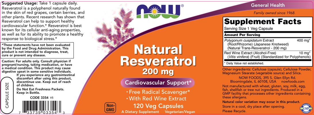 Natural Resveratrol 200 mg - 120 Kapseln