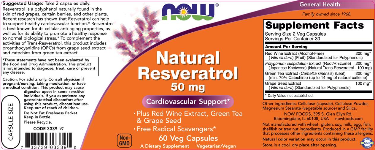 Natural Resveratrol 50 mg - 60 Kapseln
