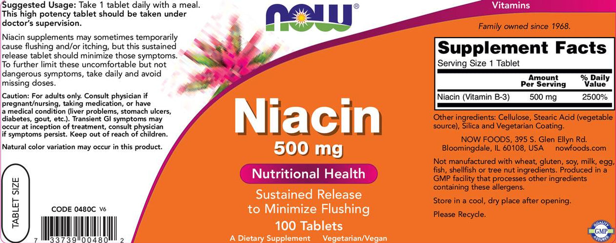 Niacin 500 mg - 100 Tabletten
