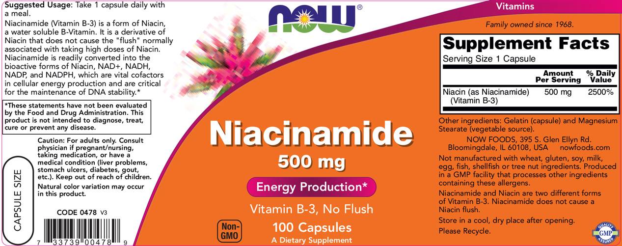 Niacinamid 500 mg - 100 Kapseln