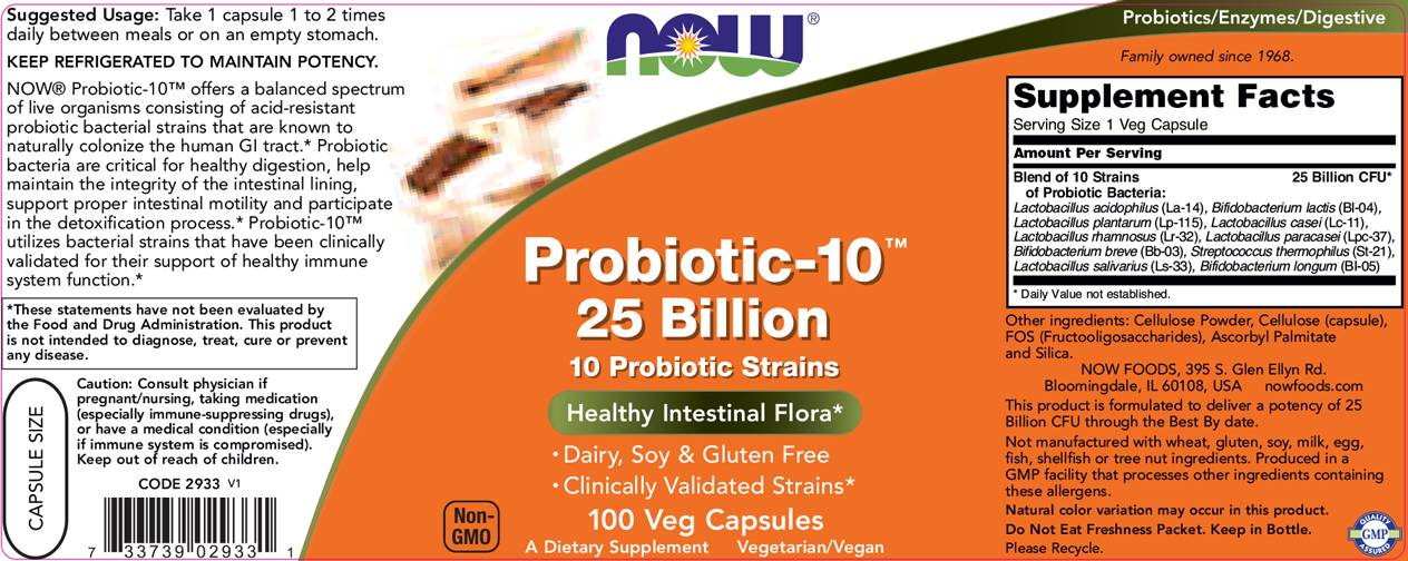 Probiotisch -10 25 Milliarden - 100 Kapseln