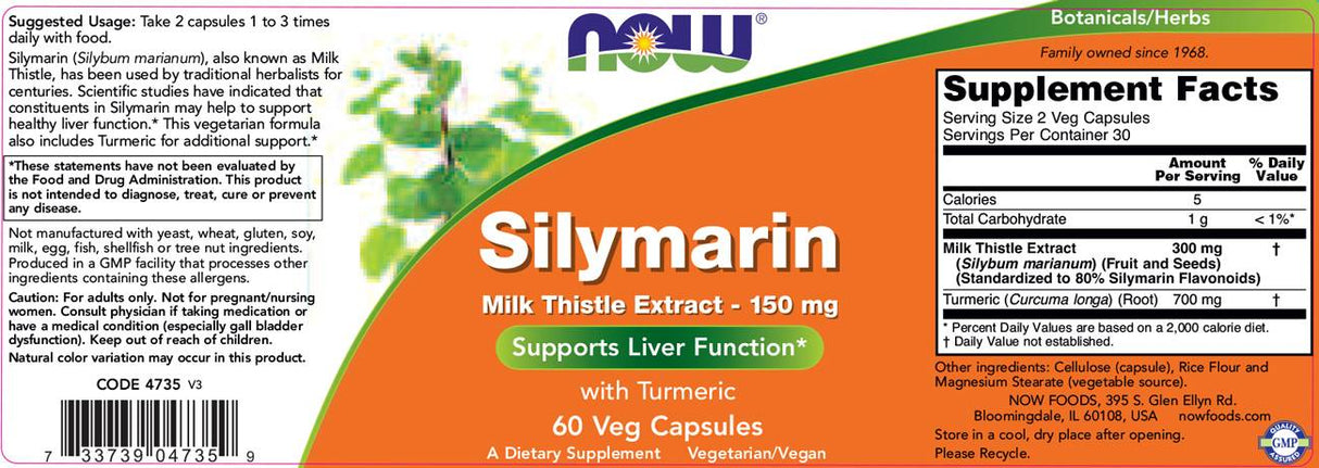 Silymarin Milk Thistle Extrakt 150 mg - 60 Kapseln