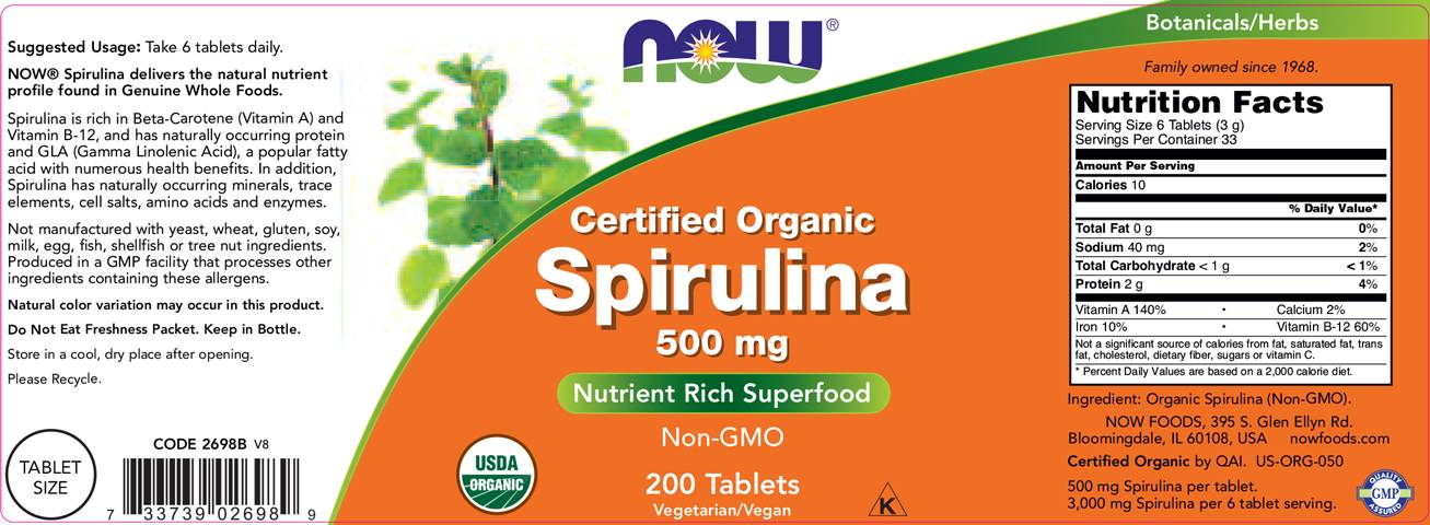 Spirulina 500 mg - 200 Tabletten