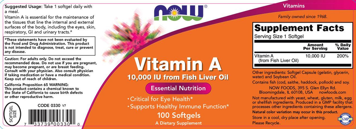 Vitamin A 10000 IU - 100 Gelkapseln