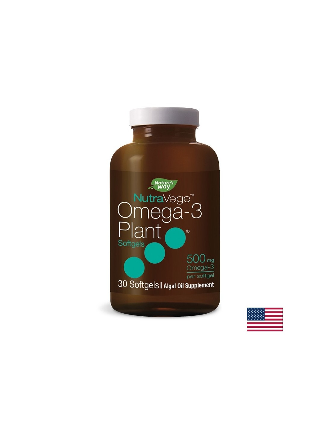 Nutravege Omega-3 500 mg aus der Naturalgen der Nature's Ways