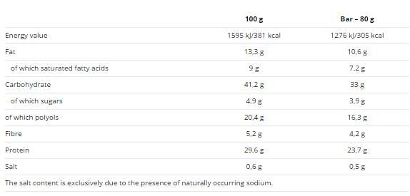 Proteinriegel mit geringer Kohlenhydrat 30 24 x 80 Gramm