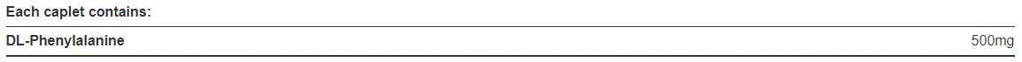 DL -Phenylalanin / DLPA 500 mg - 50 Caplets