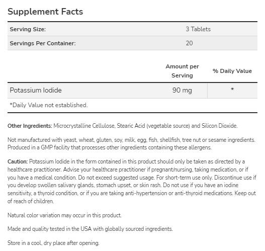 Kaliumiodid 30 mg - 60 Tabletten
