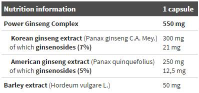 Platinum Ginseng ™ Sport Edition 550 mg - 60 Kapseln