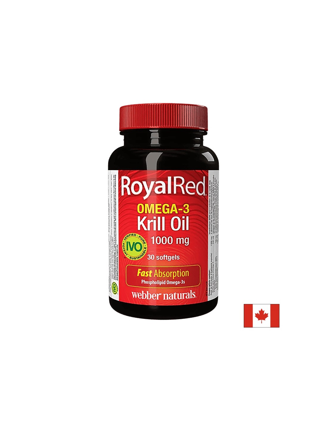 Omega-3 Krillöl RoyalRed® 1000 mg x 30 Weichkapseln <tc>Webber Naturals</tc>