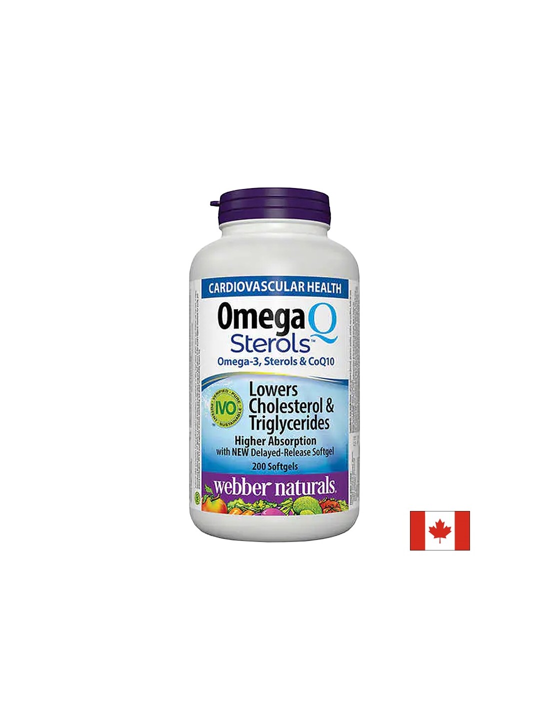 Omega -3, Pflanzensterole und Coenzym Q10 - Omega Q -Sterole, 200 Weichgelkapseln