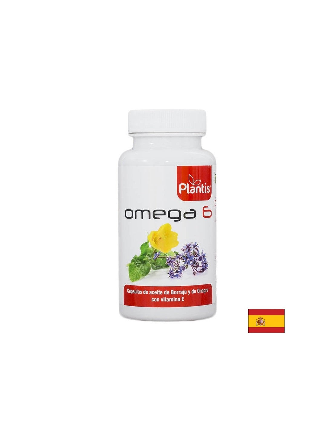 Omega -6 - Borretch- und Abendprimroseöle + Vit. E - Omega 6 - Plantis® - Hormonales Gleichgewicht, 100 Softgel -Kapseln