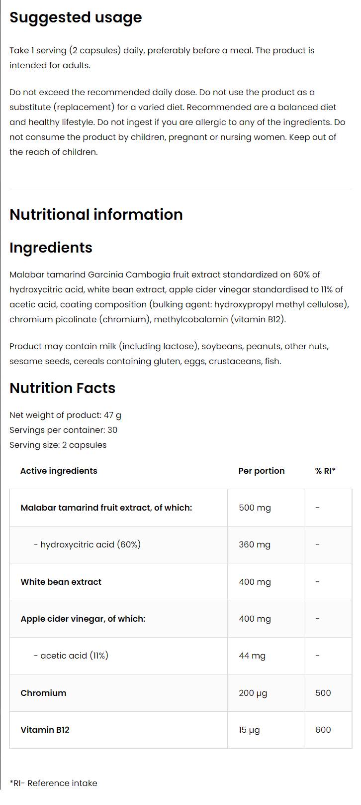 Appetitsteuerung 60 Kapseln