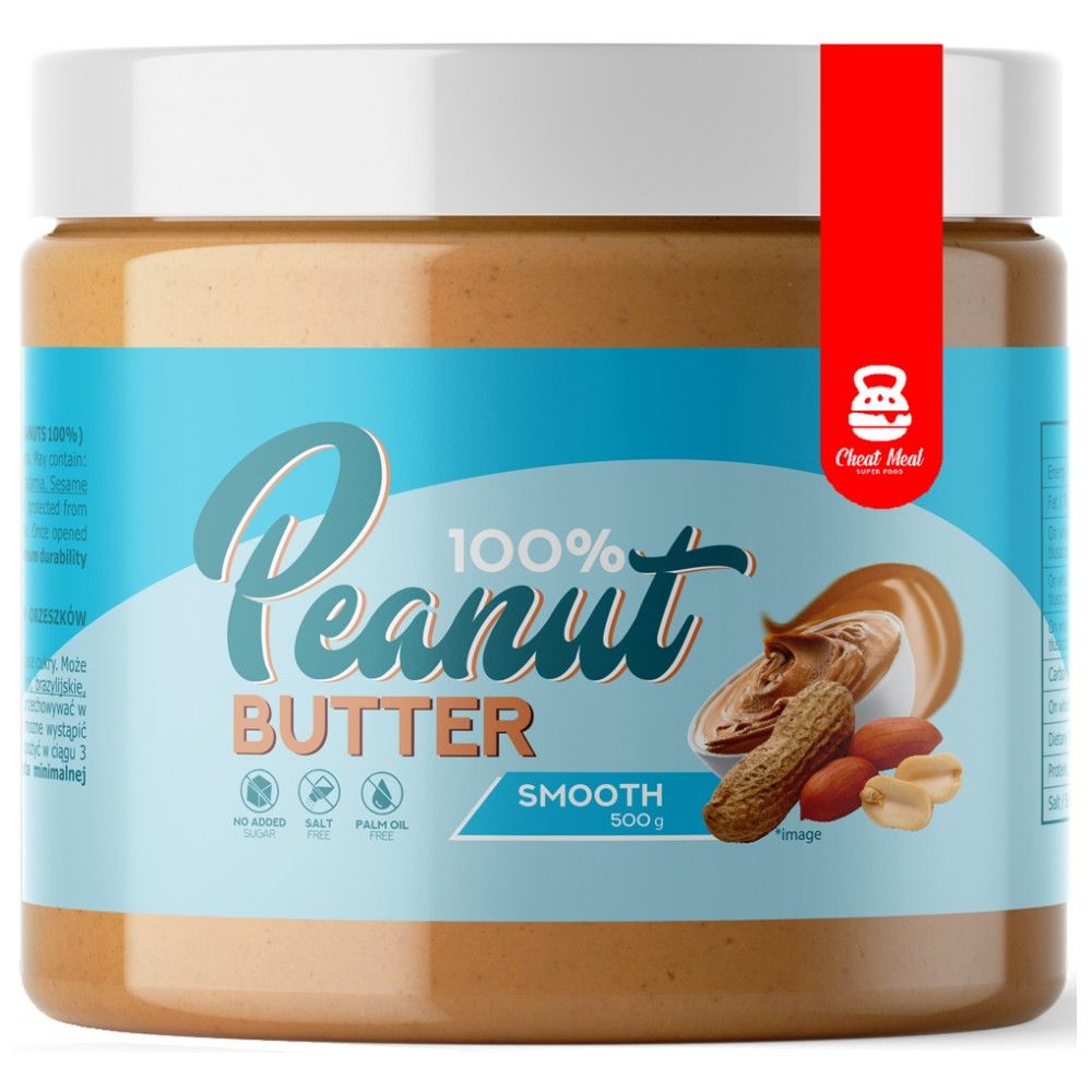 100% Erdnussbutter / glatt - 500 Gramm