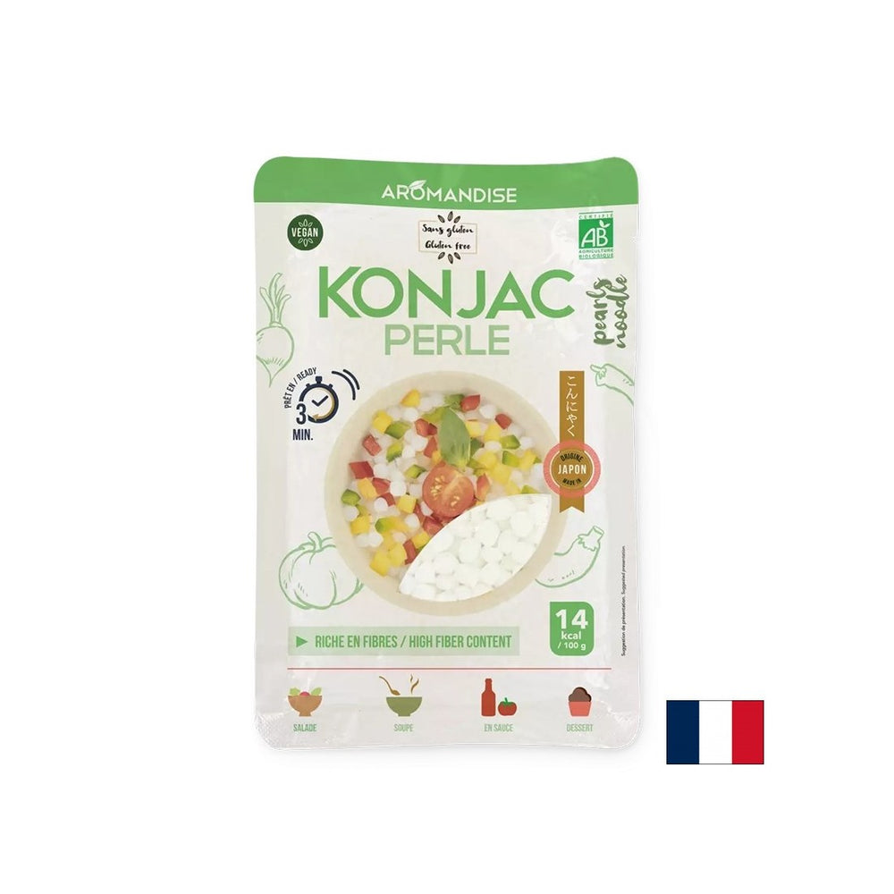 Diätetische glutenfreie Perlen - 3 Minuten Kochen - aus Konjac -Mehl und Reismehl, 150 g