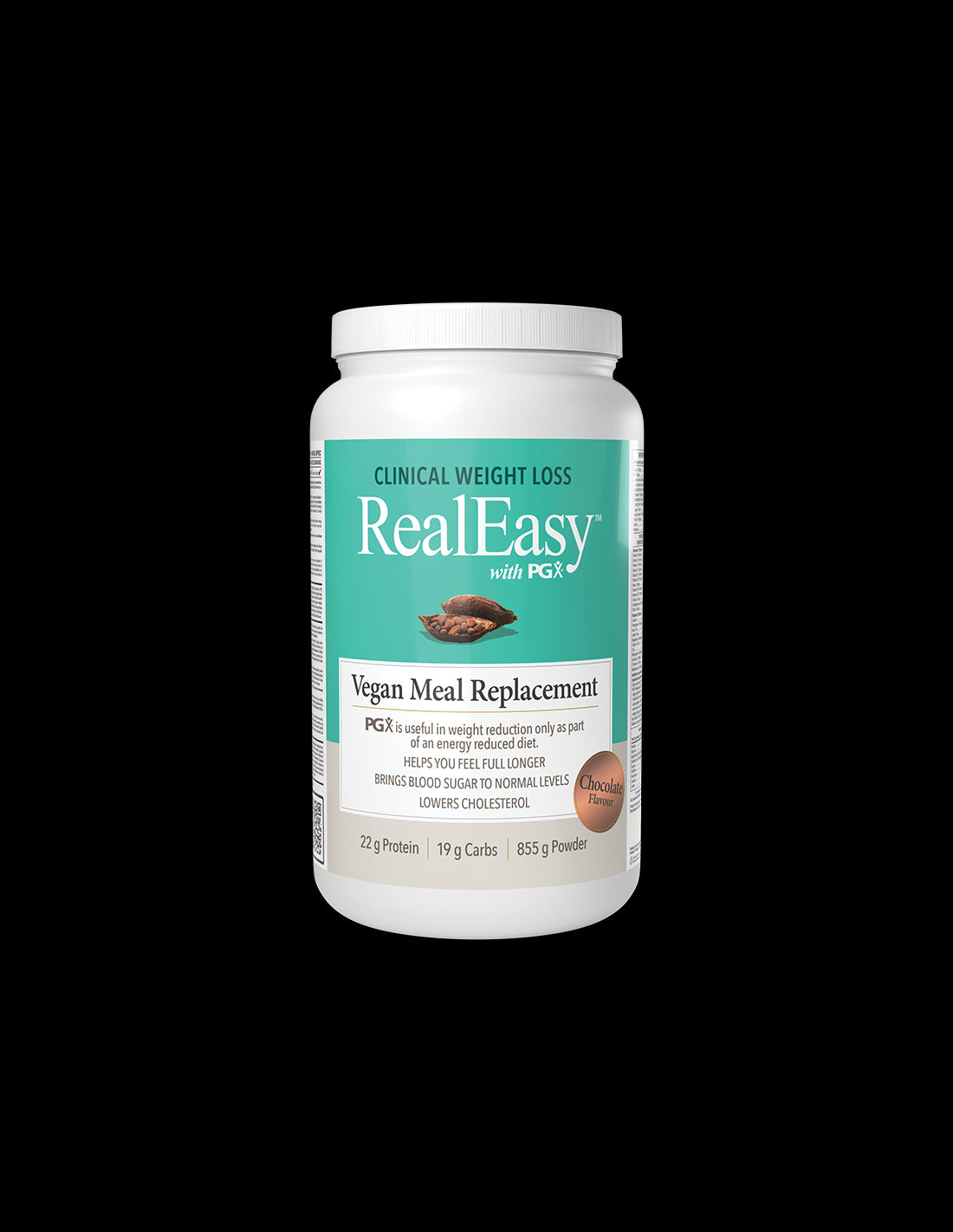 Real Easy с PGX - шейк с грахов протеин и водоразтворими фибри, 855 g прах, с вкус на шоколад - Feel You