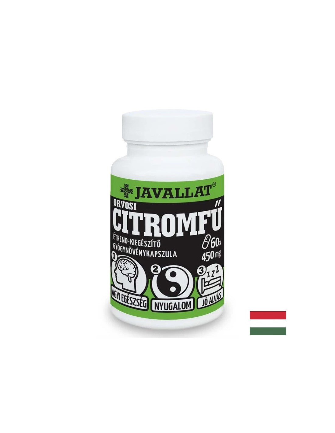 Für Stress und Schlaflosigkeit - Zitronenbalsam (Blatt), 450 mg x 60 Kapseln