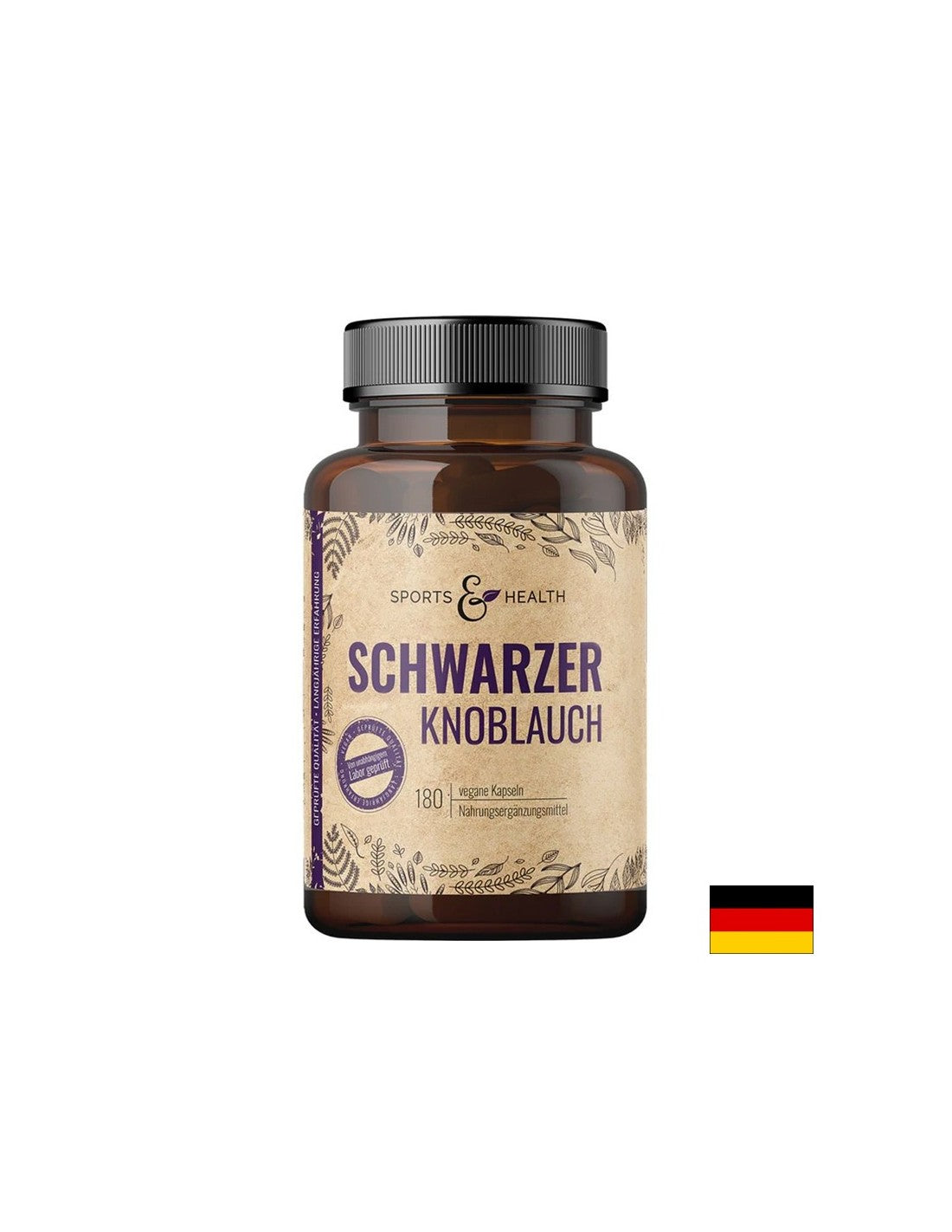 Für hohe Cholesterinspiegel - schwarze Knoblauch, 600 mg x 180 Kapseln