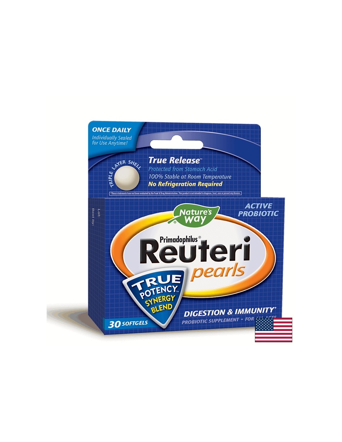 Primadophilus reuteri Perlen 1 Milliarde aktive Probiotika - 30 Gelkapseln