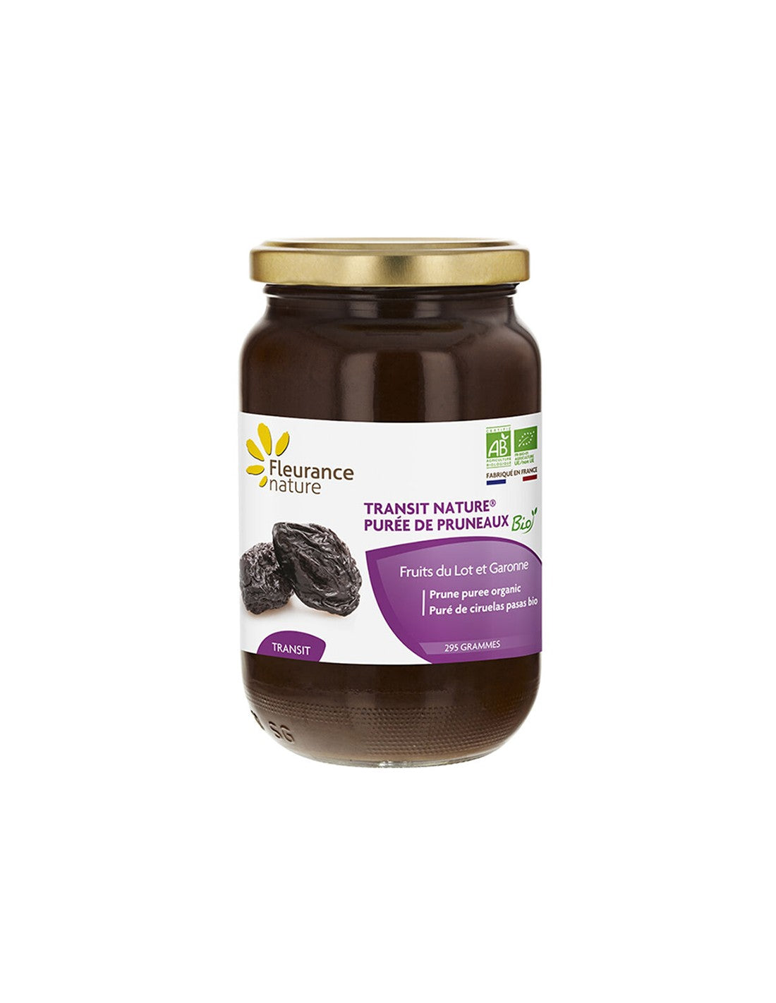 Prune puree Transit Nature - Organic, 295 g Fleurance Nature - Nutra Best Europe