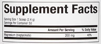 Magnesium -Bisglycinat -Pulver - 120 Gramm