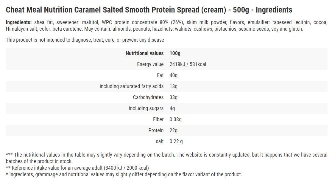 Protein Spread / Salted Carmel - 500 грама - Feel You