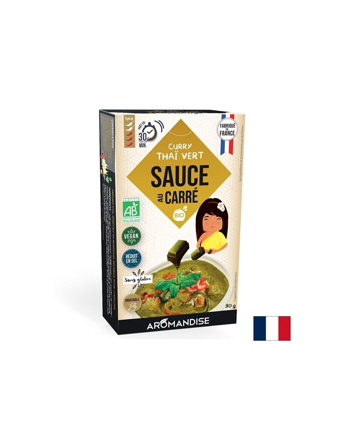 Würzige Bouillonwürfel - Thai Curry -Sauce, 90 g