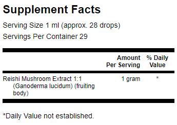 Reishi Pilzflüssigkeitsextrakt (Alkohol- und Zuckerfrei)- 29,6 ml