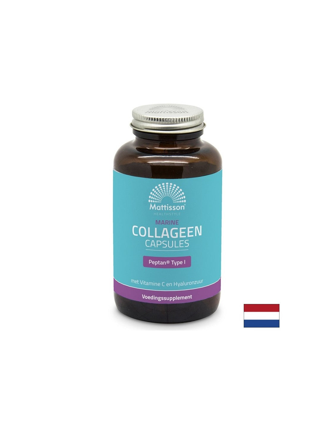 Fischkollagen (Typ 1) mit Vitamin C und Hyaluronsäure – Marine Collagen Peptan, 180 Kapseln <tc>Mattisson Healthstyle</tc>