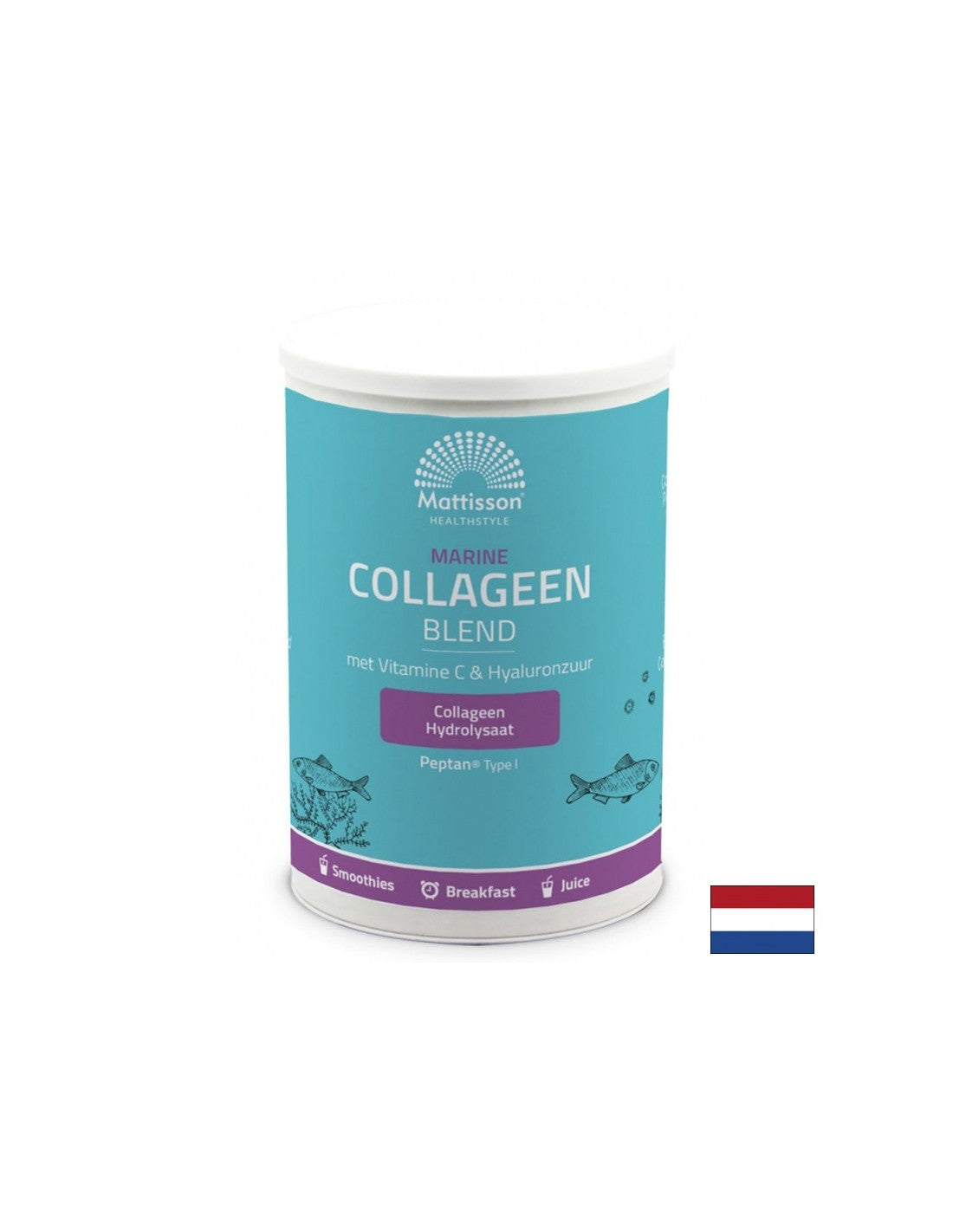 Fischkollagen Typ I mit Vitamin C und Hyaluronsäure - Marine Kollagenpeptan, 300 G