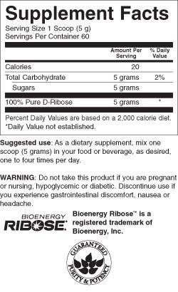 100% reines Ribosepulver 300 Gramm