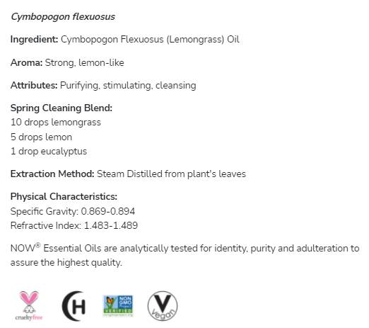 Zitronengrasöl | 100% reines Cymbopogon Flexuosus - 30 ml