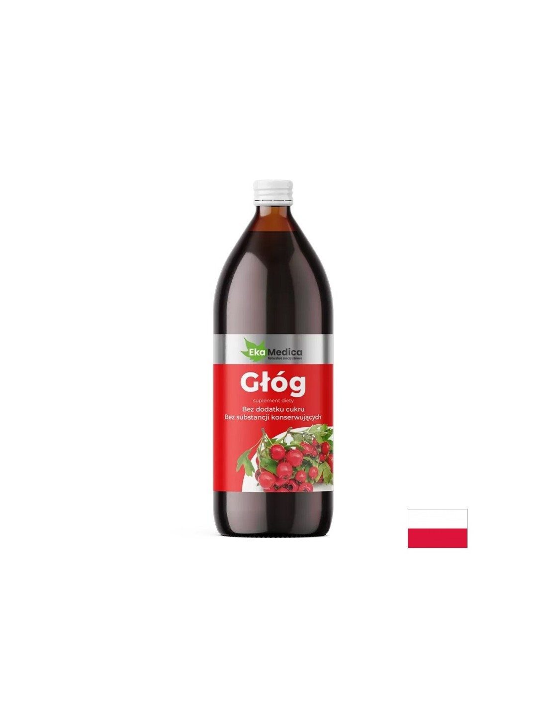 Hawthornsaft mit Camu Camu und natürlichem Vitamin C - Herz und Nervensystem, 1 Liter, 20 oder 40 Dosen