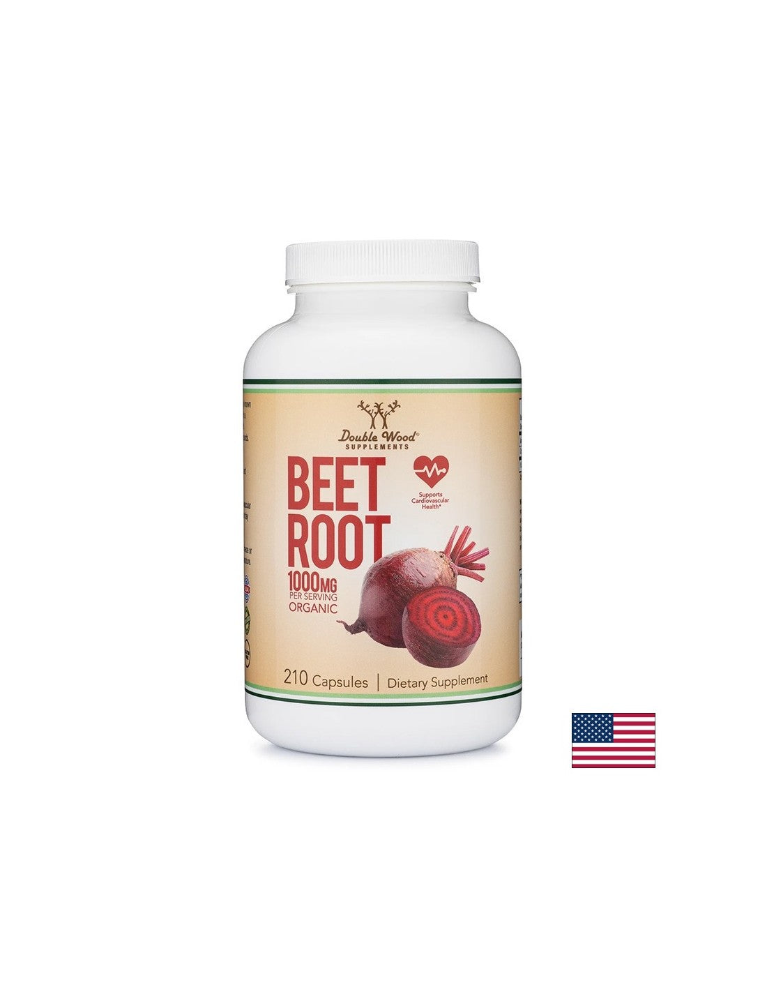 Cardiovascular system and detox - Red beet, 210 capsules Double Wood - Nutra Best Europe