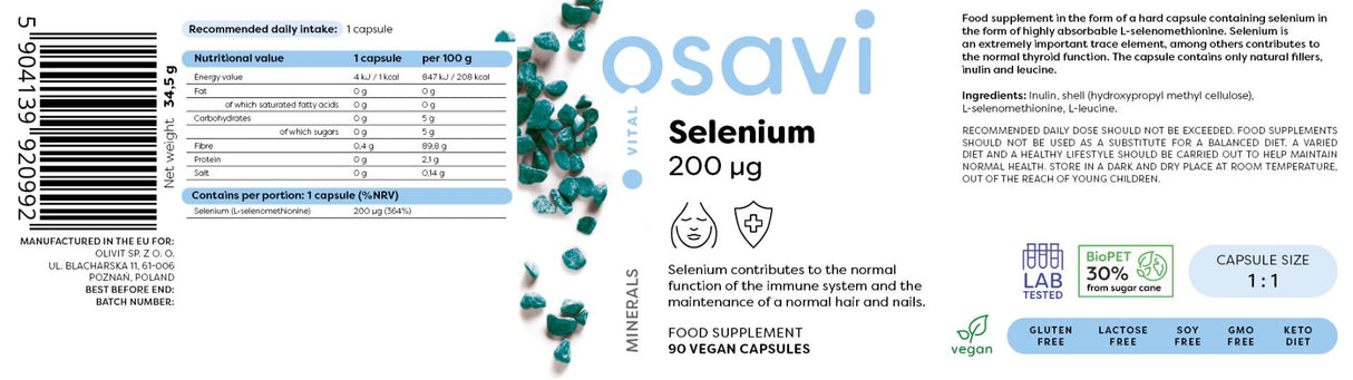 Selen 200 MCG - 90 Kapseln