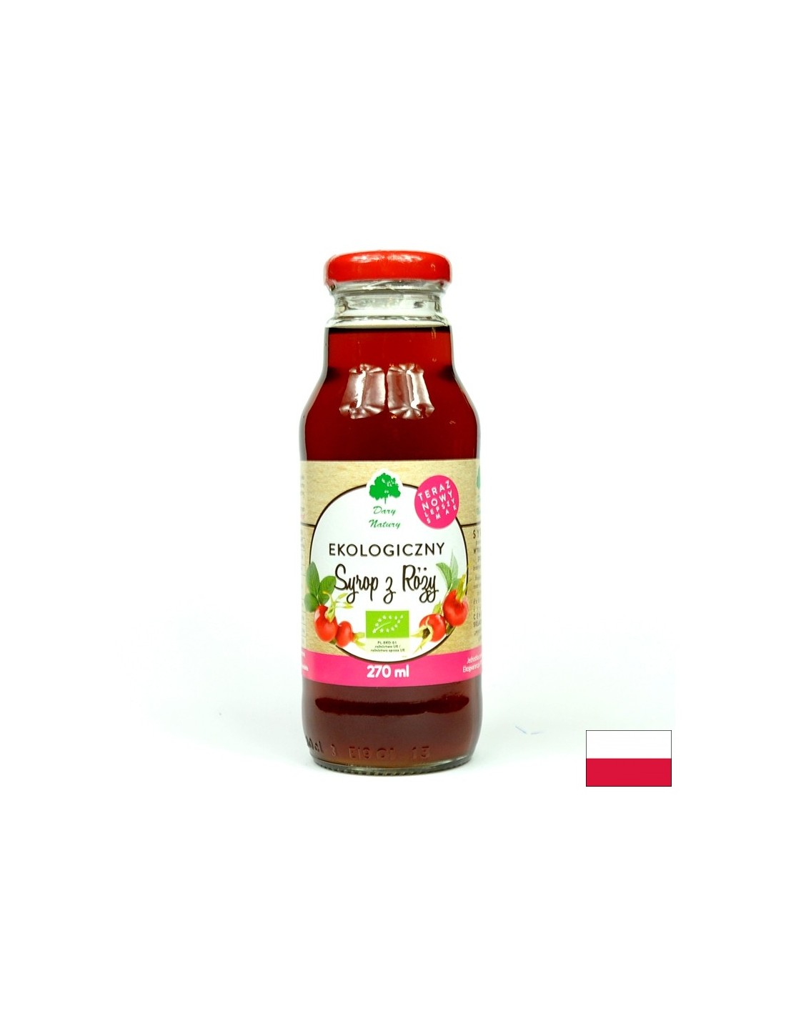 Bio -Hagebuchsirup für Getränke und Desserts - Herz- und Immungesundheit, Antioxidant, 270 ml