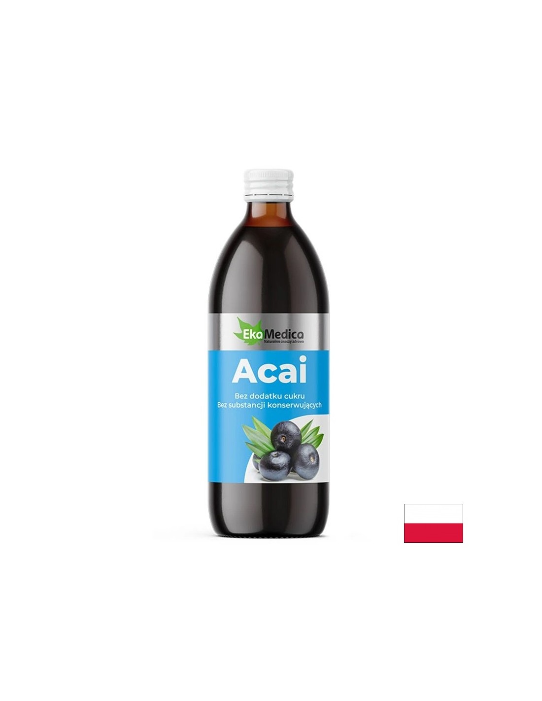 Acai -Saft (ASAI) mit Camu -Camu und natürlicher Vitamin C - starkes Antioxidans, 500 ml, 10 oder 20 Dosen