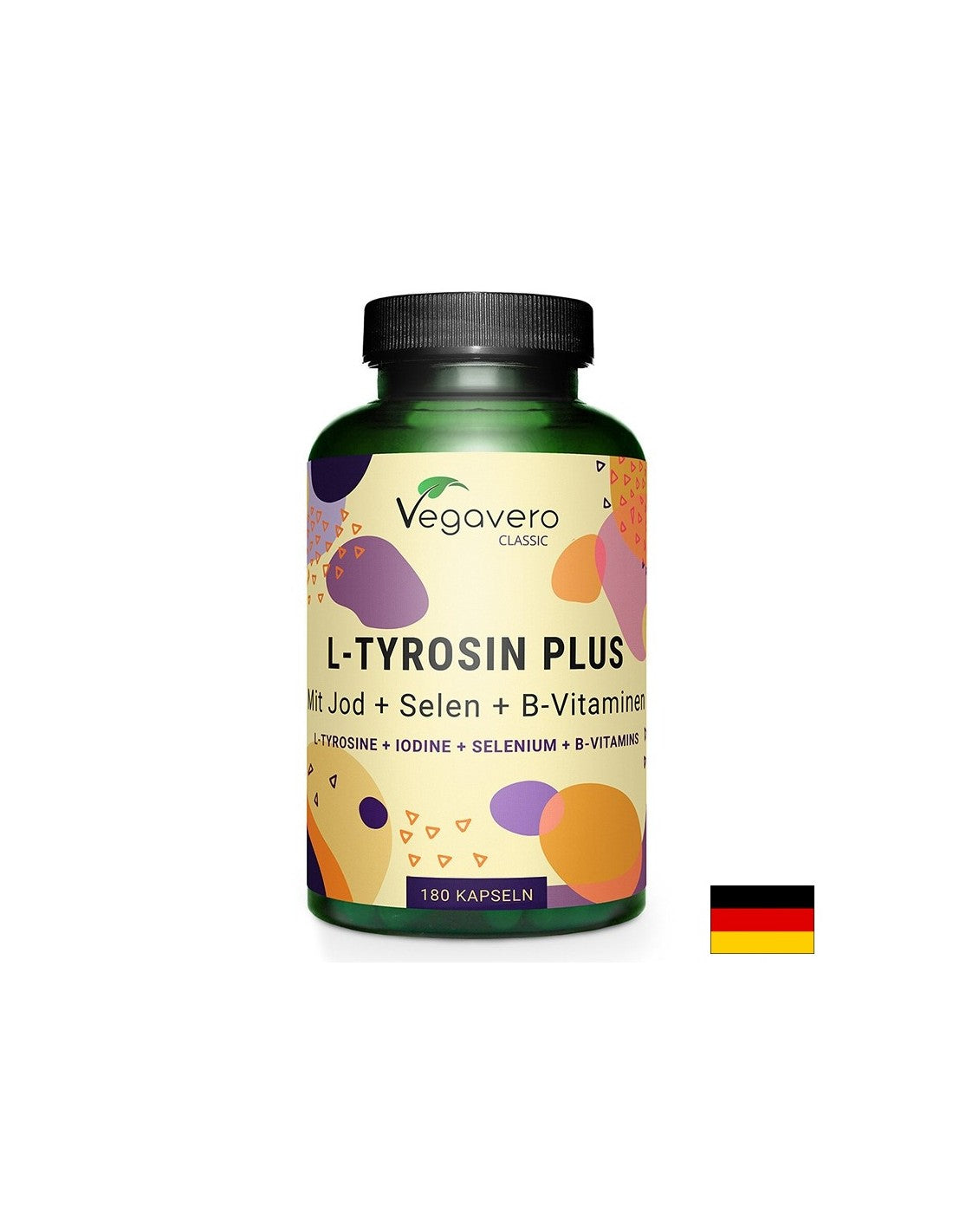 Schilddrüse-L-Tyrosin + Jod, Selen- und B-Komplex-Vitamine, 180 Kapseln