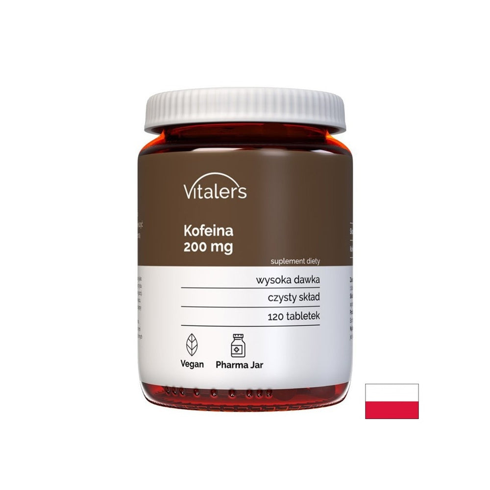 Stimuliert die Energie- und Gehirnfunktion - Koffein, 200 mg x 120 Tabletten