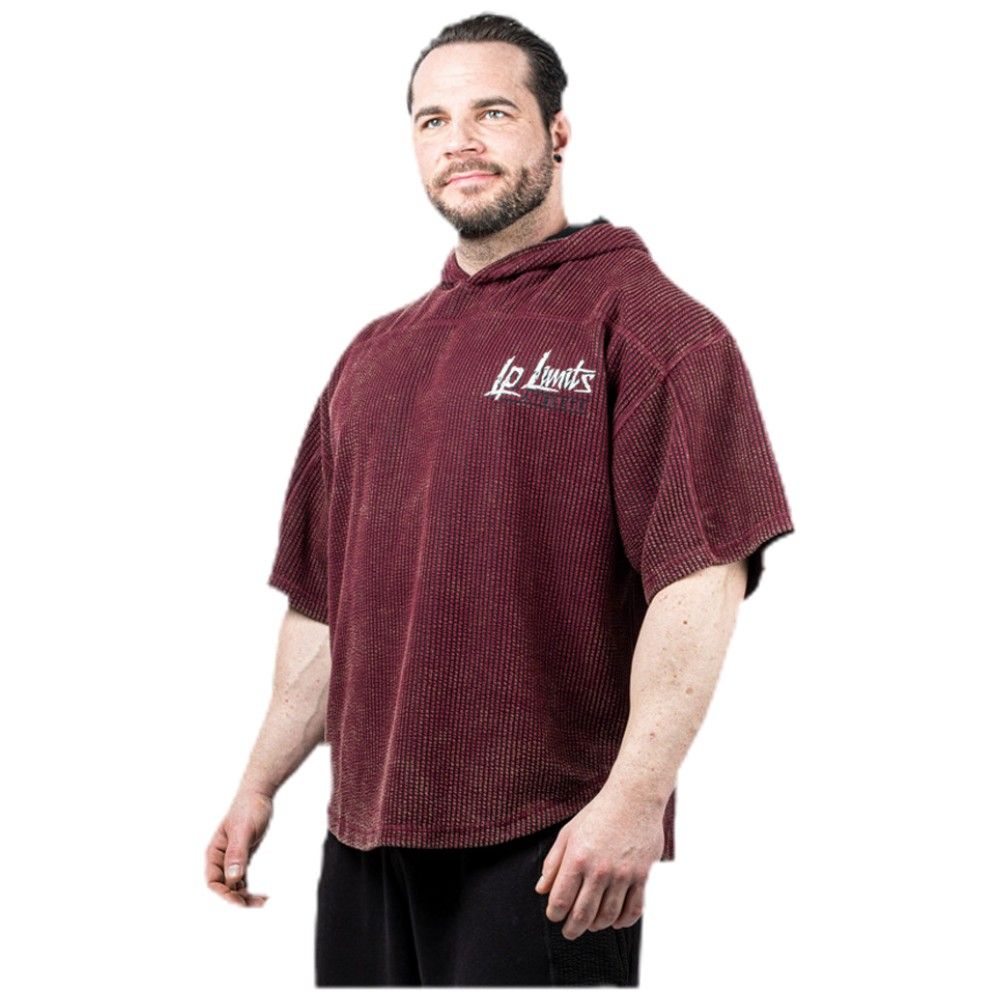 <tc>Legal Power</tc> Stone Wash Rag Top Hoodie ''Boston'' / Kapuzenoberteil / Rot - Rot