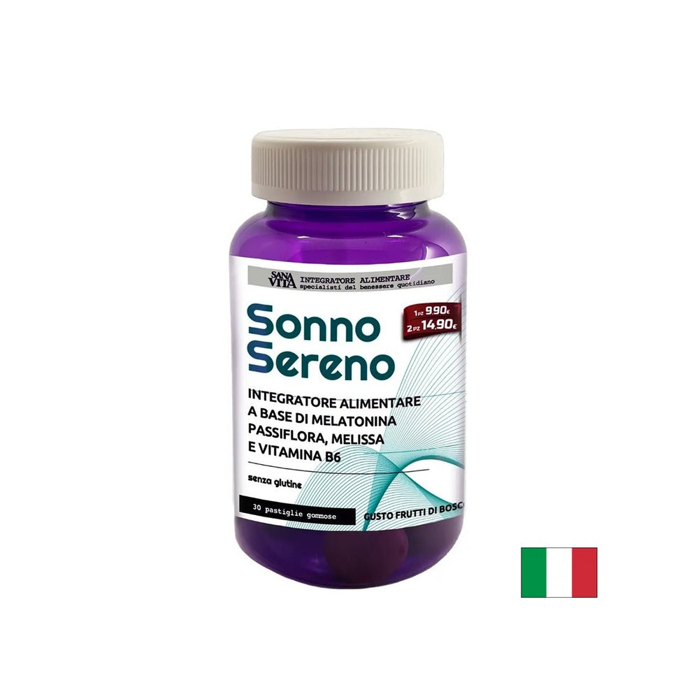 Melatonin + Passionsblume, Zitronenbalsam und Vitamin B6 - für Stress, Schlaflosigkeit, Angst, 30 Jelly -Tabletten