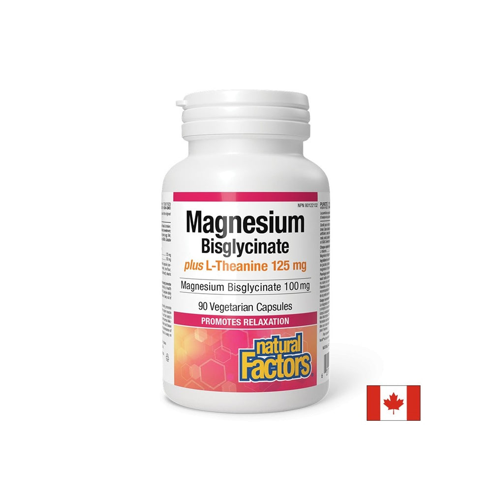 Stress and good mood - Magnesium (bisglycinate) 100 mg + L-Theanine 125 mg x 90 capsules - Nutra Best Europe
