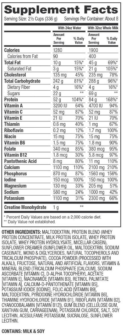 Super Mass Gainer mit Creapure - 2943 Gramm
