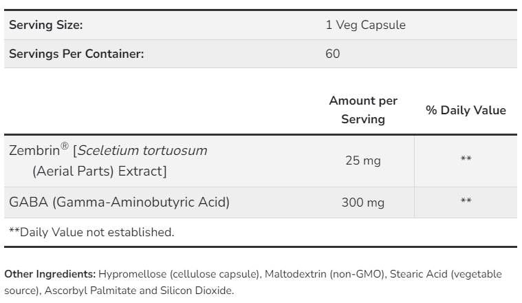 Ruhe & Fokus mit Zembrin® und GABA - 60 Kapseln