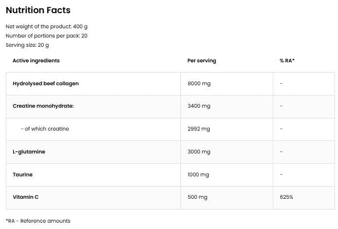 CGT + Kollagen + Vitamin C - 400 Gramm
