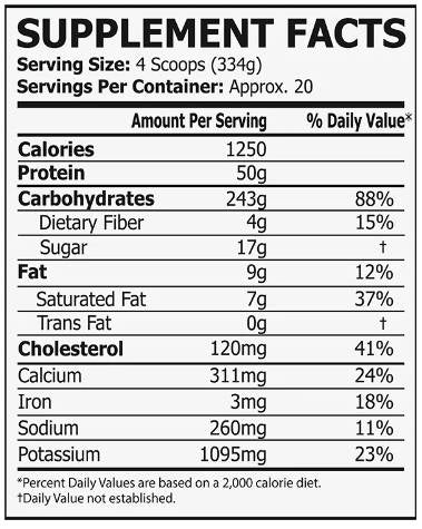 Massengewinn | Hochkaloriengewinn - 6800 Gramm
