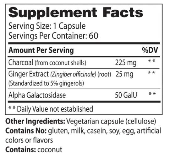 Reinigen Sie Aktivkohle plus - 60 Kapseln