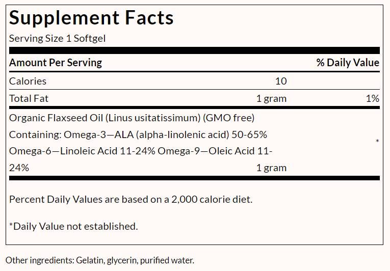 Leinsamenöl 1000 mg - 200 Gelkapseln