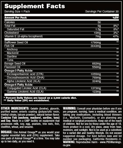 Tier Omega - 30 Packungen